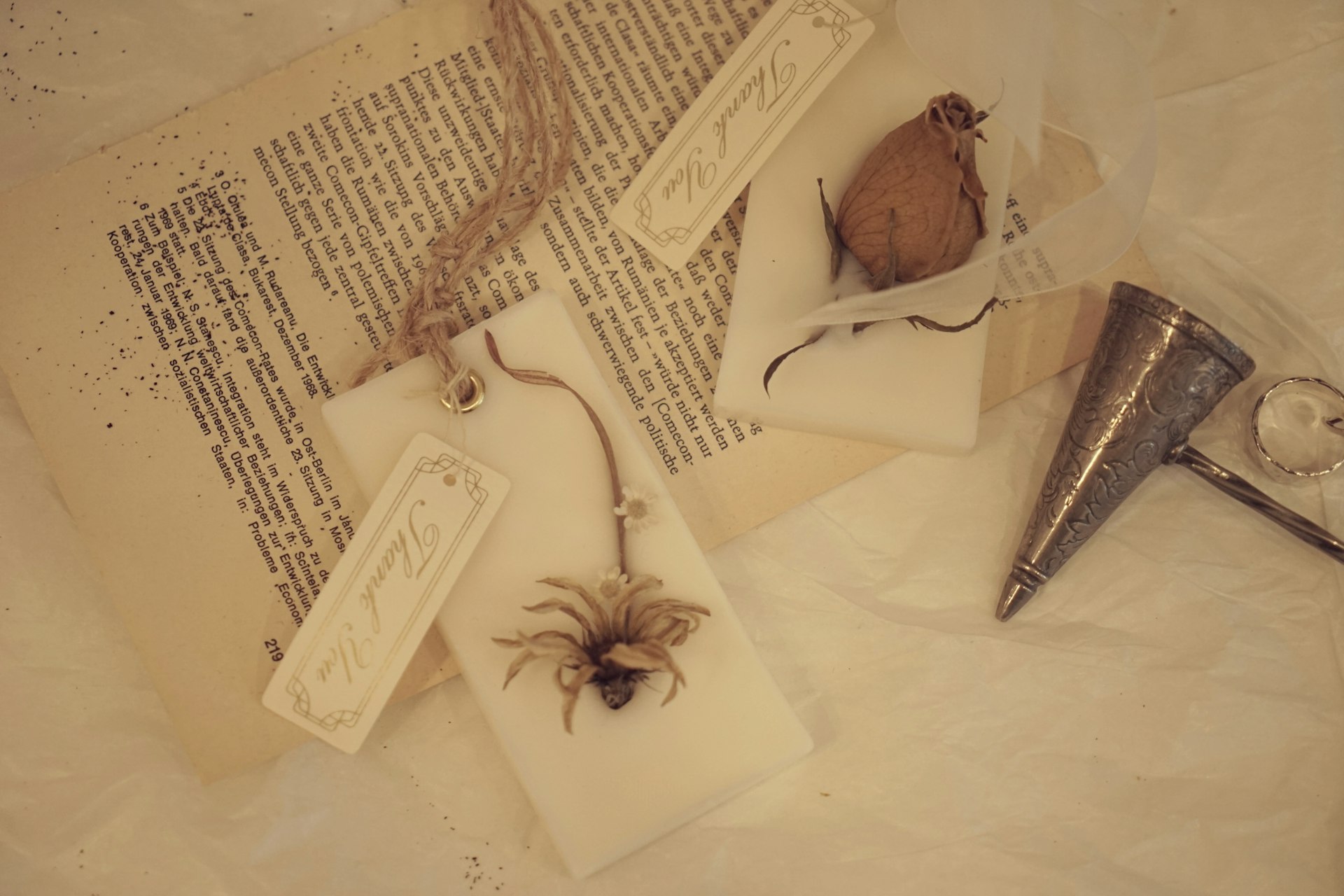 a group of objects on a table